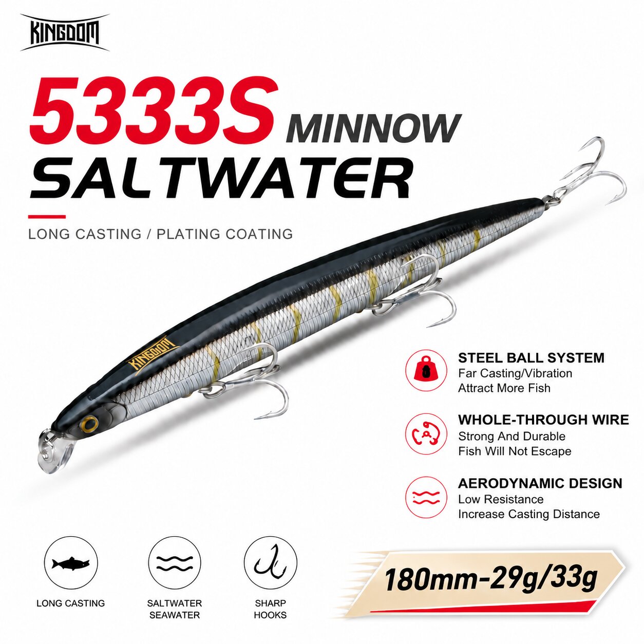 Fishing Lure Spoon - 킹덤 이스카 인공 낚시 루어 180mm