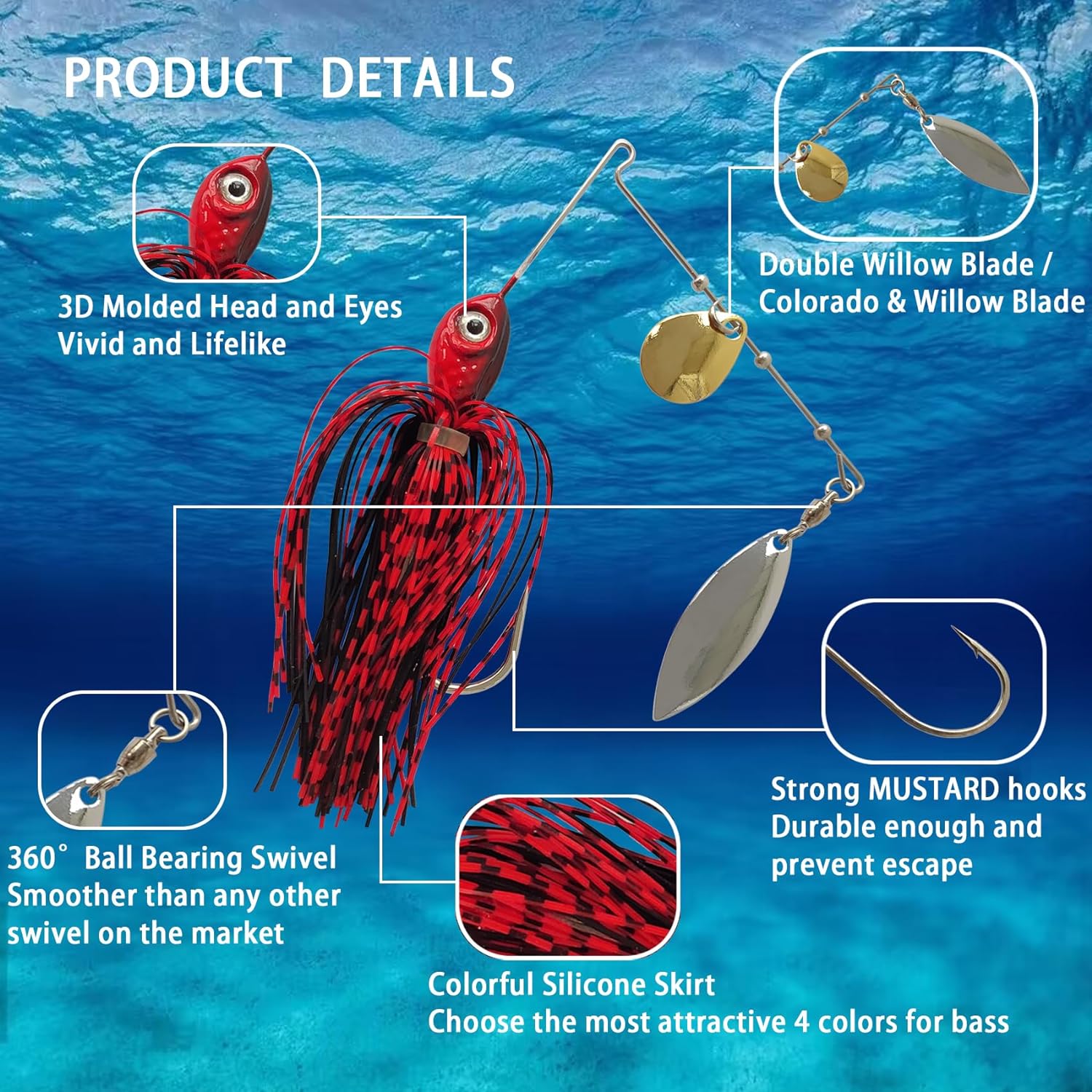 Eupheng 스피너 미끼 스푼 와이어 미끼 3.5g- - Fishing Lure Spoon 리뷰 및 가격