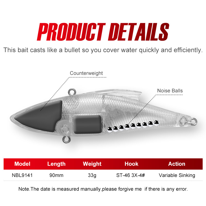 노이비 3피스 90mm 33g 싱킹 바이브 라틀링 및  - Fishing Lure Crankbait 리뷰 및 가격