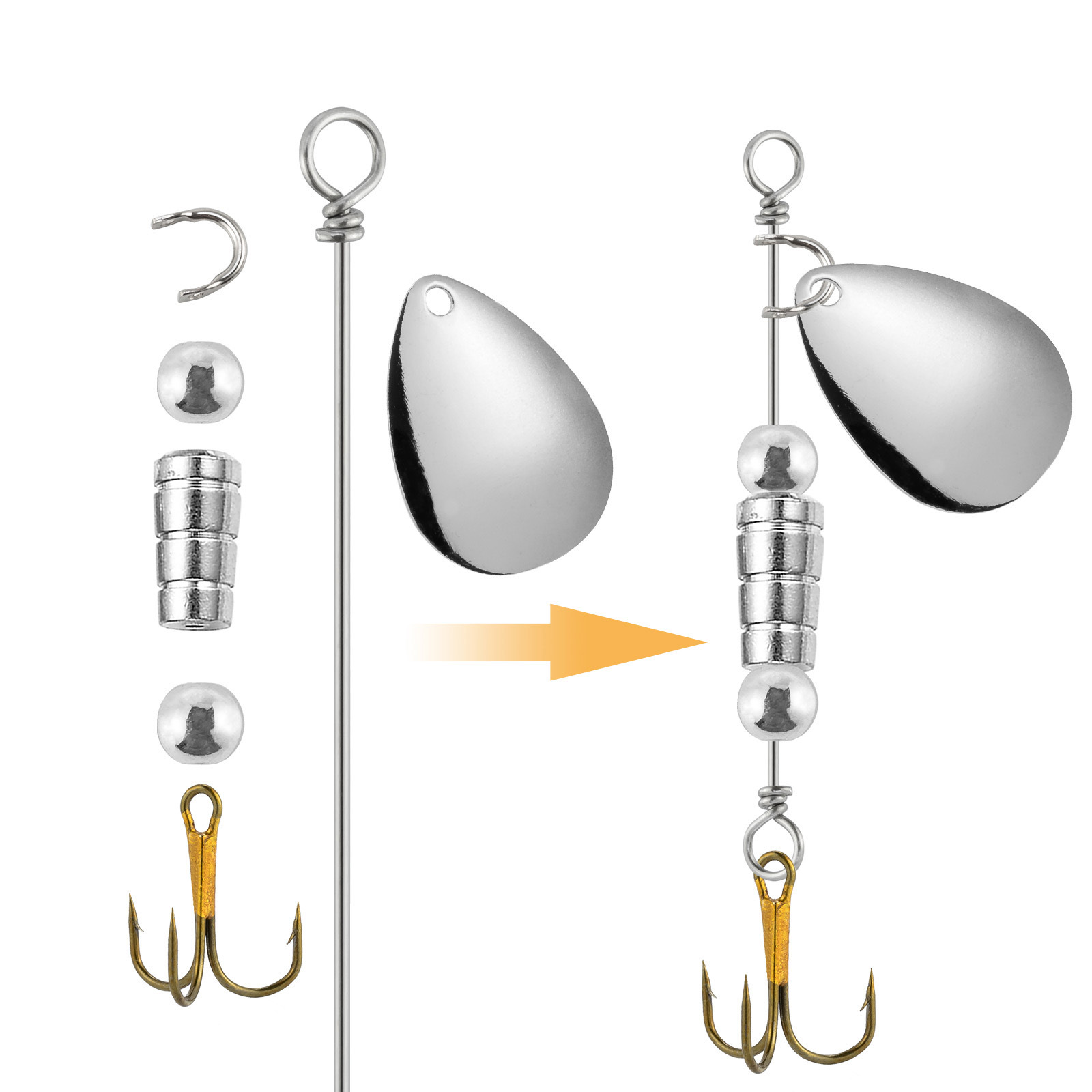 90개 스피너베이트 샤프트 와이어 DIY 스피너 루어  - Fishing Lure Spinnerbait 리뷰 및 가격